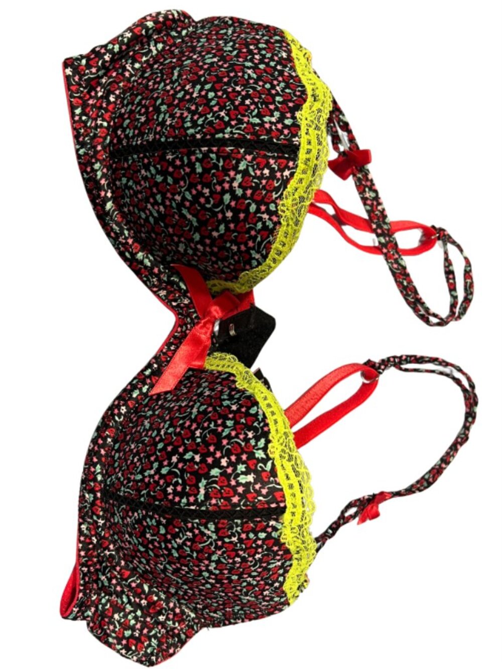 NWOT Rare Victoria's Secret Sexy Little Things Neon Lace Push Up Bra Size 34B